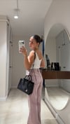 Pembe Kar Yıkamalı Kesik Paça Jean