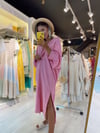 Pembe Keten Elbise/Kimono