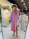 Pembe Keten Elbise/Kimono