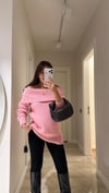 Pembe Madonna Yaka Marka Model Triko Kazak