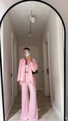 Pembe Ön Fermuarlı Jakarlı Takım