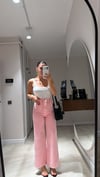 Pembe Ön Kare Cep Detaylı Midi Boy Marka Model Jean