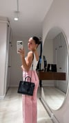 Pembe Ön Kare Cep Detaylı Midi Boy Marka Model Jean