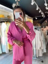 Pembe Oversize Gömlek