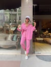 Pembe Oversize Gömlek
