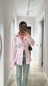 Pembe Pensli Kol Yırtmaçlı Ravi Gömlek