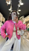 Pembe Saten Marka Model Bomber Ceket 