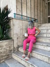 Pembe Sıfır Kol Bel Bağlamalı Takım
