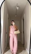 Pembe Sıfır Kol Şalvar Pantolon Takım