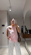 Pembe Taş Dekolteli Vatkalı Tişört 