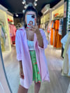 Pembe Tek Cep Detaylı Uzun Oversize Gömlek