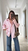 Pembe Tek Cepli Poplin Kumaş Ravi Gömlek