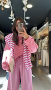 Pembe Yan Yırtmaç Detaylı Basic Sweat