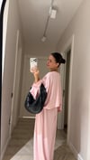Pembe Yarasa Kol Detaylı Pantolon Takım