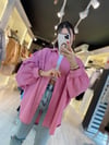Pembe Yarasa Kol Gömlek 