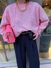 Pembe Yarasa Kol Tasarım Sweat