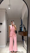 Pembe Yelekli Pantolon Takım