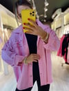 Pembe Zımbalı Çift Cepli Ceket