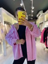 Pembe Zımbalı Çift Cepli Ceket