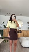 Sarı Bisiklet Yaka Marka Model Basic Tişört