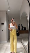 Sarı Ön Kare Cep Detaylı Midi Boy Marka Model Jean