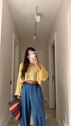Sarı Pullu Merserize Bluz