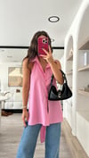 Şeker Pembe Sırt Bağlamalı Gömlek