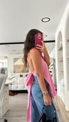 Şeker Pembe Sırt Bağlamalı Gömlek
