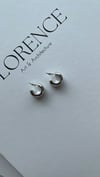 Silver Çift Görünümlü Mini Küpe