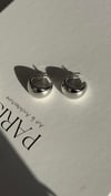 Silver Oval Küçük Bombeli Küpe