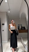 Siyah A Kesim Uzun  Triko Etek