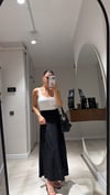 Siyah A Kesim Uzun  Triko Etek