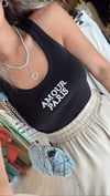 Siyah Amour Paris Yazılı Atlet