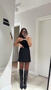 Siyah Arka Fermuarlı Mini Etek