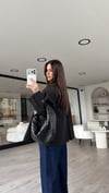 Siyah Arka Pile Detaylı Marka Model Trenç 