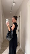 Siyah Asimetrik Kesim Kolsuz Marka Model Bluz