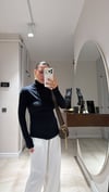 Siyah Balıkçı Yaka Basic Bluz 