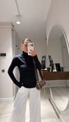 Siyah Balıkçı Yaka Basic Bluz 