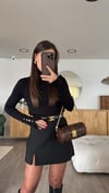 Siyah Balıkçı Yaka Marka Model Basic Kazak 