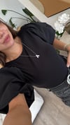 Siyah Balon Kol Bodysuit