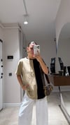 Siyah Bej Gold Halka Detaylı Tshirt