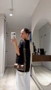 Siyah Bej Gold Halka Detaylı Tshirt