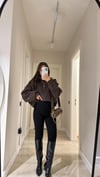 Siyah Bel Gold Düğmeli Çelik Tayt