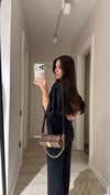 Siyah Bel Lastikli Marka Model Modal Pantolon