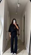 Siyah Bel Lastikli Marka Model Modal Pantolon