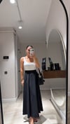 Siyah Bel Lastikli Yan Cepli Maxi Boy Etek
