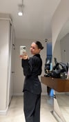 Siyah Belden Oturtma Gömlek Pantolon Takım