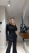 Siyah Belden Oturtma Gömlek Pantolon Takım