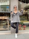 Siyah Beli Lastikli Kadife Pantolon 