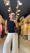 Siyah Beyaz Çift Görünümlü Dilvin Triko Bluz